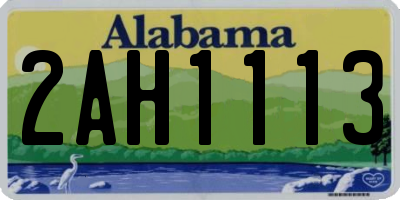 AL license plate 2AH1113