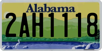 AL license plate 2AH1118