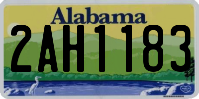 AL license plate 2AH1183