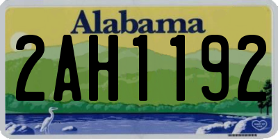 AL license plate 2AH1192