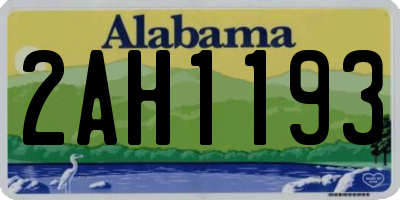 AL license plate 2AH1193