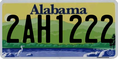AL license plate 2AH1222