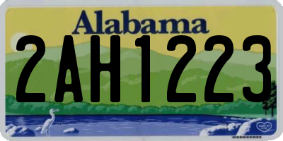 AL license plate 2AH1223