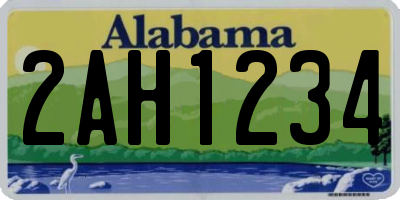AL license plate 2AH1234