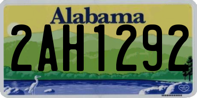 AL license plate 2AH1292