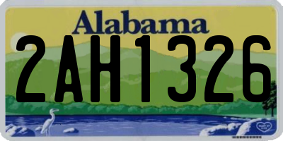 AL license plate 2AH1326