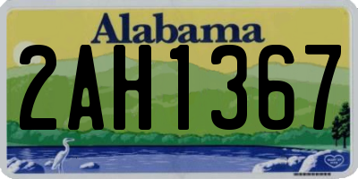 AL license plate 2AH1367