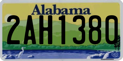 AL license plate 2AH1380