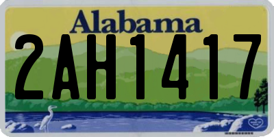 AL license plate 2AH1417