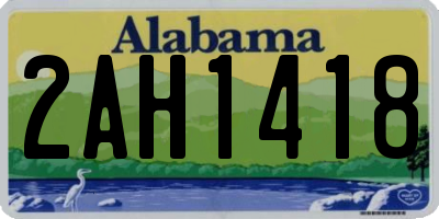 AL license plate 2AH1418