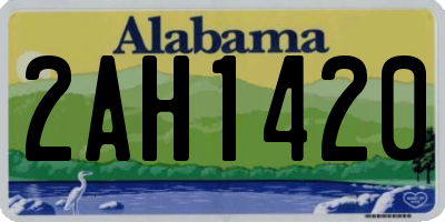 AL license plate 2AH1420