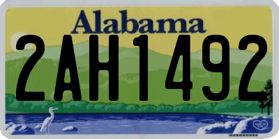 AL license plate 2AH1492