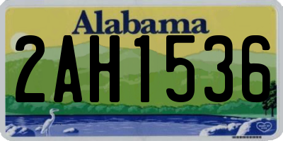 AL license plate 2AH1536