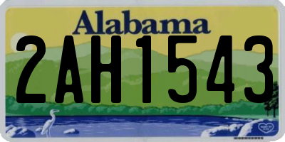 AL license plate 2AH1543