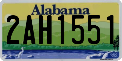 AL license plate 2AH1551