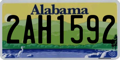 AL license plate 2AH1592