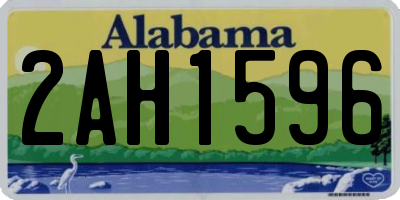 AL license plate 2AH1596