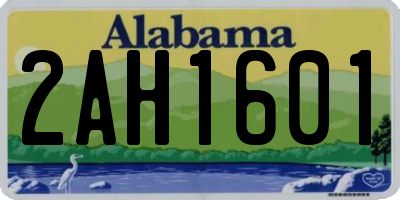 AL license plate 2AH1601