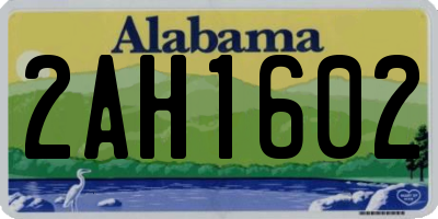 AL license plate 2AH1602