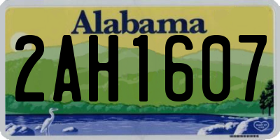 AL license plate 2AH1607