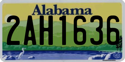 AL license plate 2AH1636
