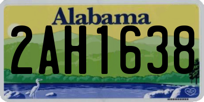AL license plate 2AH1638