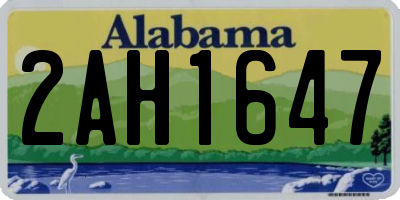 AL license plate 2AH1647