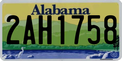 AL license plate 2AH1758