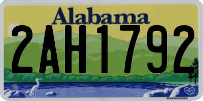 AL license plate 2AH1792