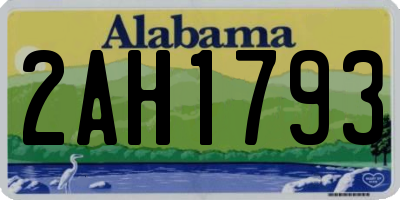 AL license plate 2AH1793