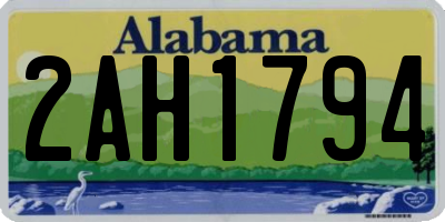 AL license plate 2AH1794