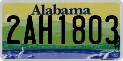 AL license plate 2AH1803