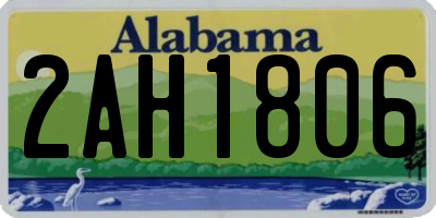 AL license plate 2AH1806