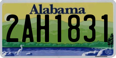 AL license plate 2AH1831
