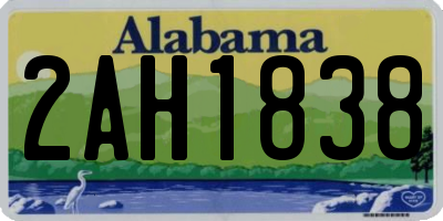 AL license plate 2AH1838