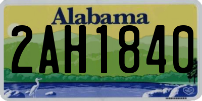 AL license plate 2AH1840