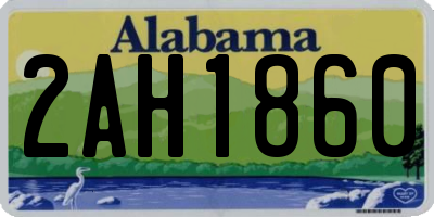 AL license plate 2AH1860