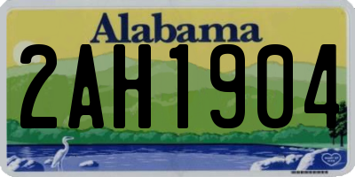 AL license plate 2AH1904