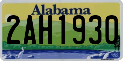 AL license plate 2AH1930