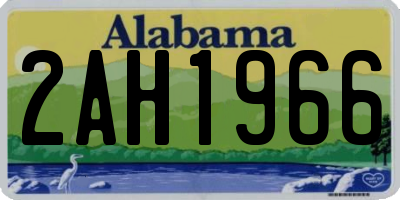 AL license plate 2AH1966