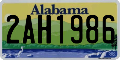 AL license plate 2AH1986