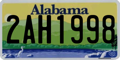 AL license plate 2AH1998