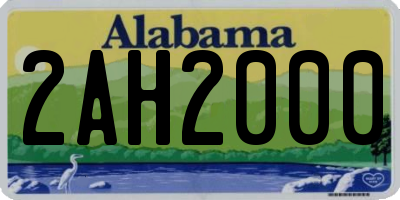 AL license plate 2AH2000