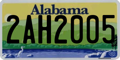 AL license plate 2AH2005