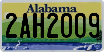 AL license plate 2AH2009