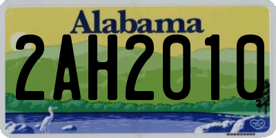 AL license plate 2AH2010