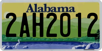 AL license plate 2AH2012