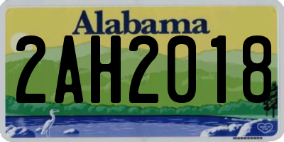 AL license plate 2AH2018