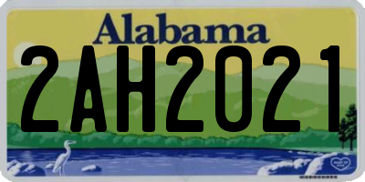 AL license plate 2AH2021
