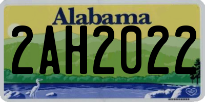 AL license plate 2AH2022